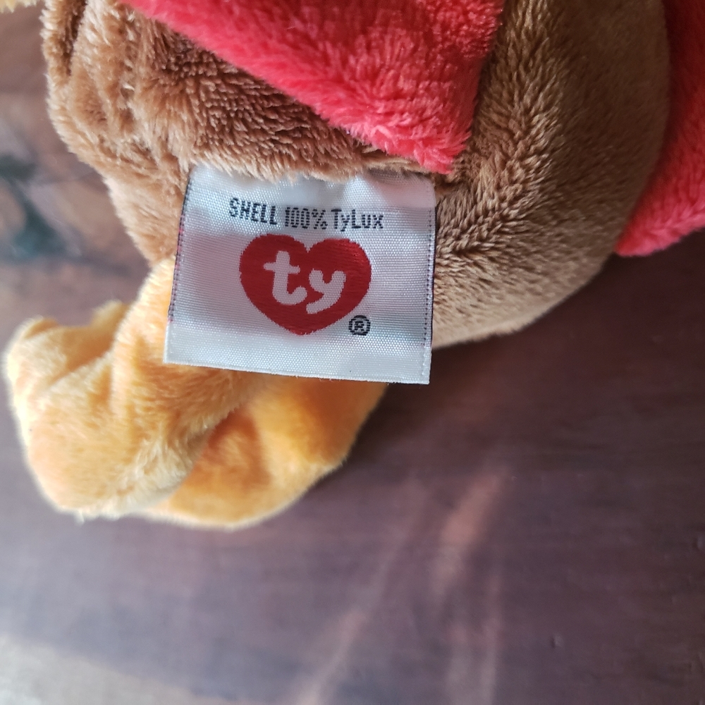Ty Pluffie Beanie Baby Gobble the Turkey NEW 9 inch - Picture 9 of 11